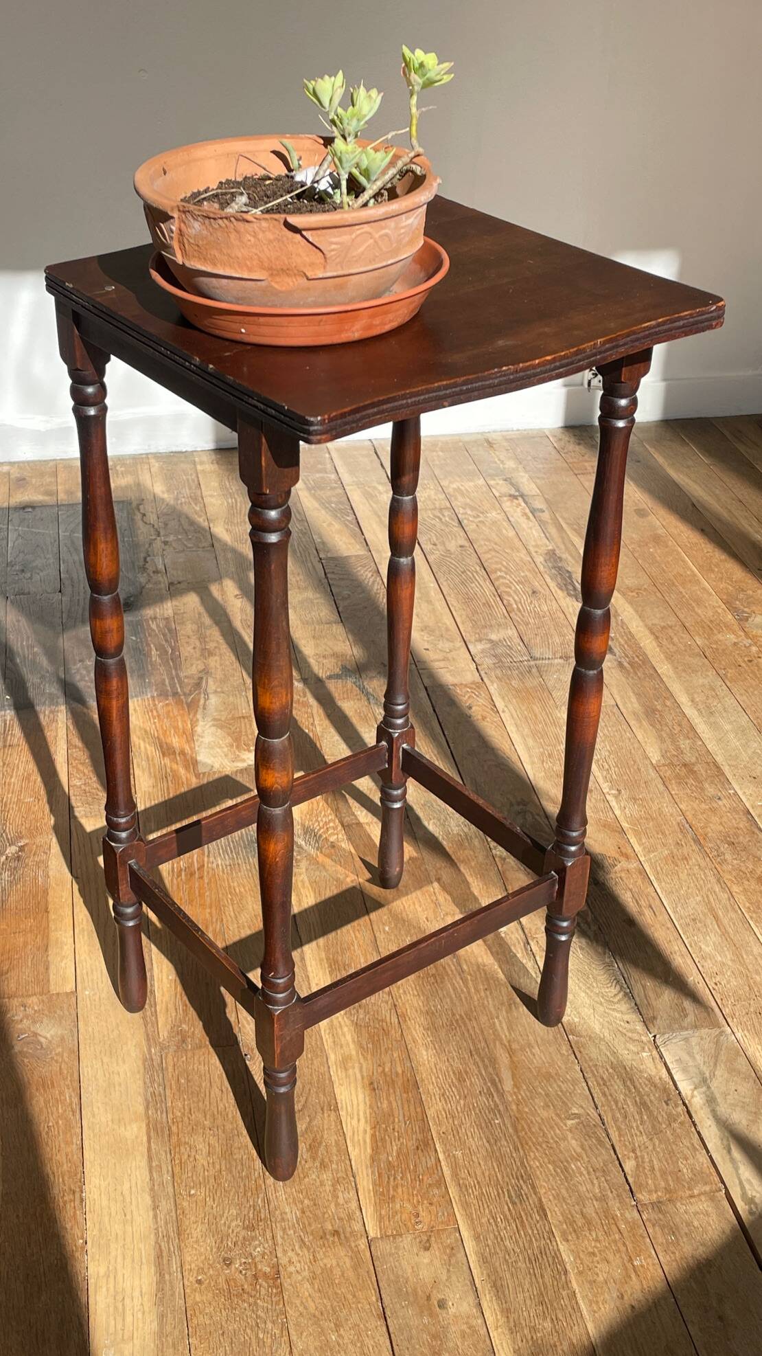 Turned Wood Style Bedside Table