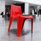 Space Age Bofinger BA1171 RED stackable fiberglass chair by Helmut Baetzner