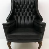 Georgian Style Rare Original Chesterfield Leather Armchair, 1950s