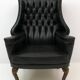 Georgian Style Rare Original Chesterfield Leather Armchair, 1950s