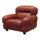 Burgundy armchair, Italian design, 1970s, production: Italy