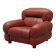 Burgundy armchair, Italian design, 1970s, production: Italy