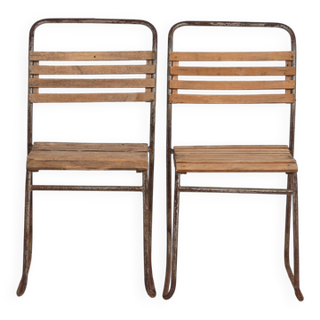Antique garden chairs (c.1920). Set of 2 pieces no.7