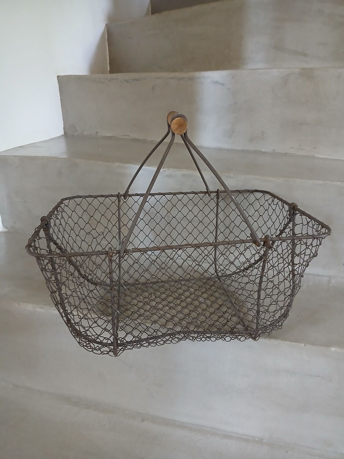 Old metal basket