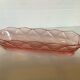 Empty pocket pencil holder pink glass