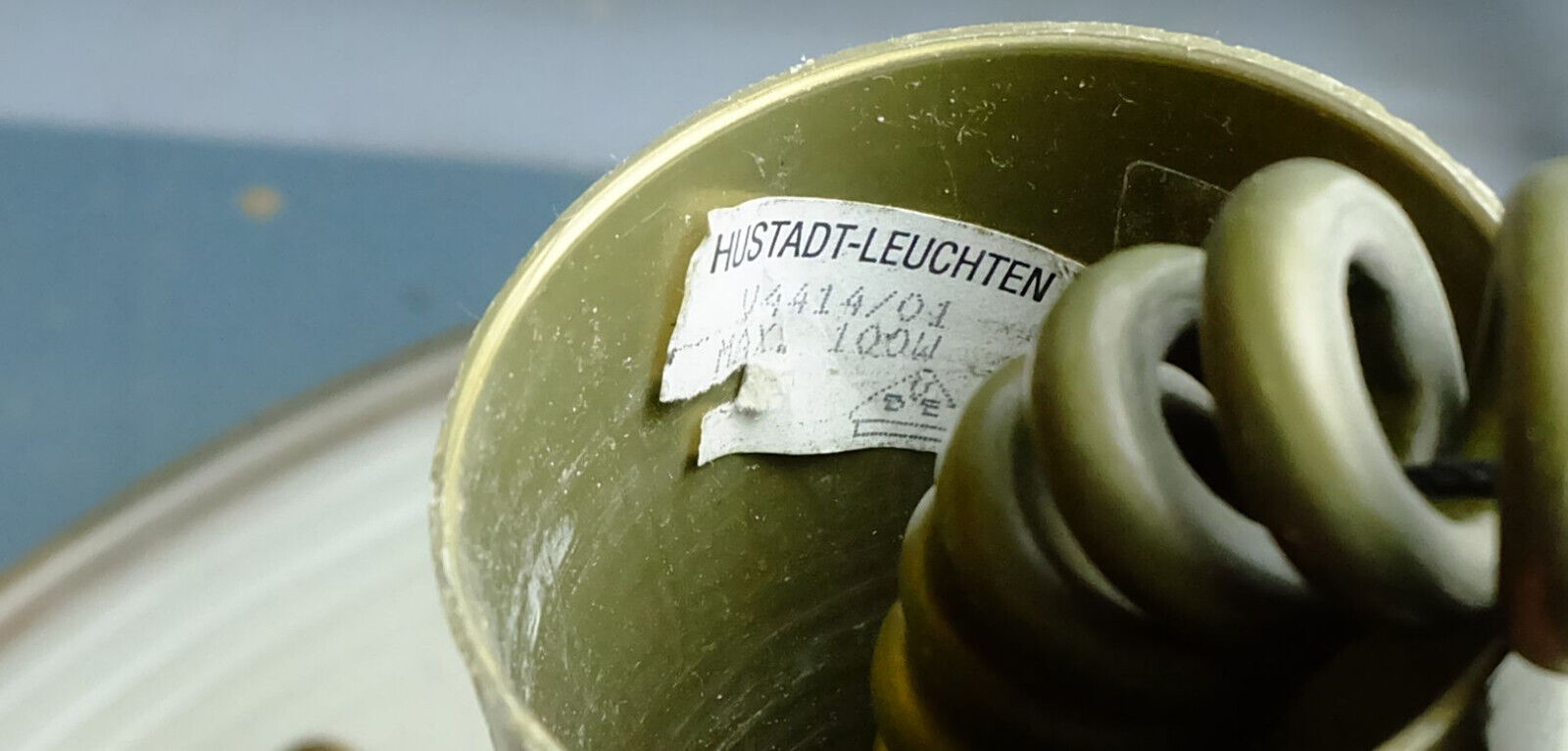 large cristallux hustadt adlustable PENDANT LAMP acrylic and brass