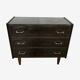 Commode vintage chêne teinte noir wenge 1950
