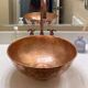 Antique Copper Vessel Sink Bathroom, Moroccan Handmade Sink