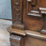 Walnut chest with rich Renaissance-style carvings, 17th century