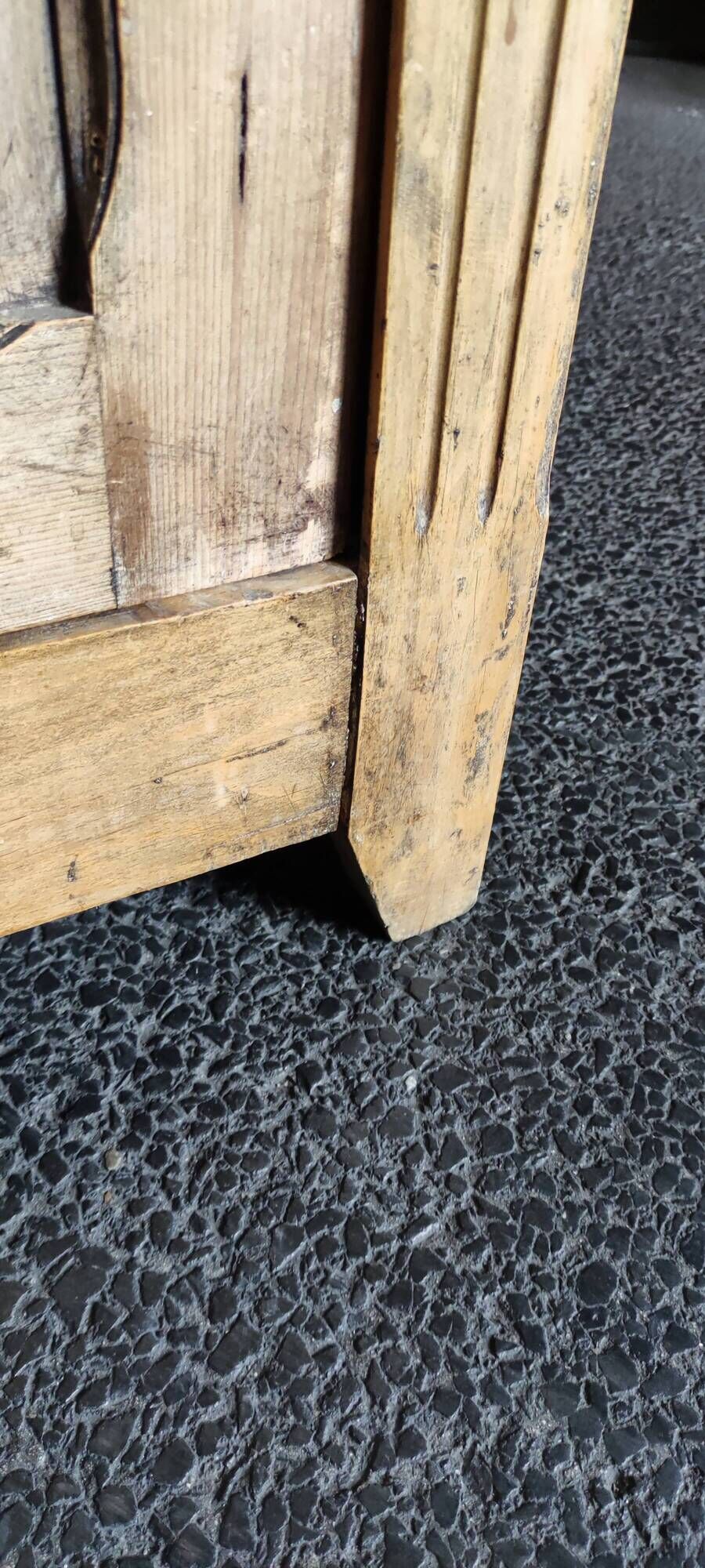 Parisian sideboard two doors, two drawers in natural wood