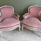 Pair of Louis XV bergère armchairs