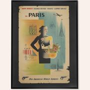 Paris, Pan Am Airways Travel Poster, 93 x 123 cm