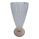 Vase verre dépoli vintage 1960 à liseré doré
