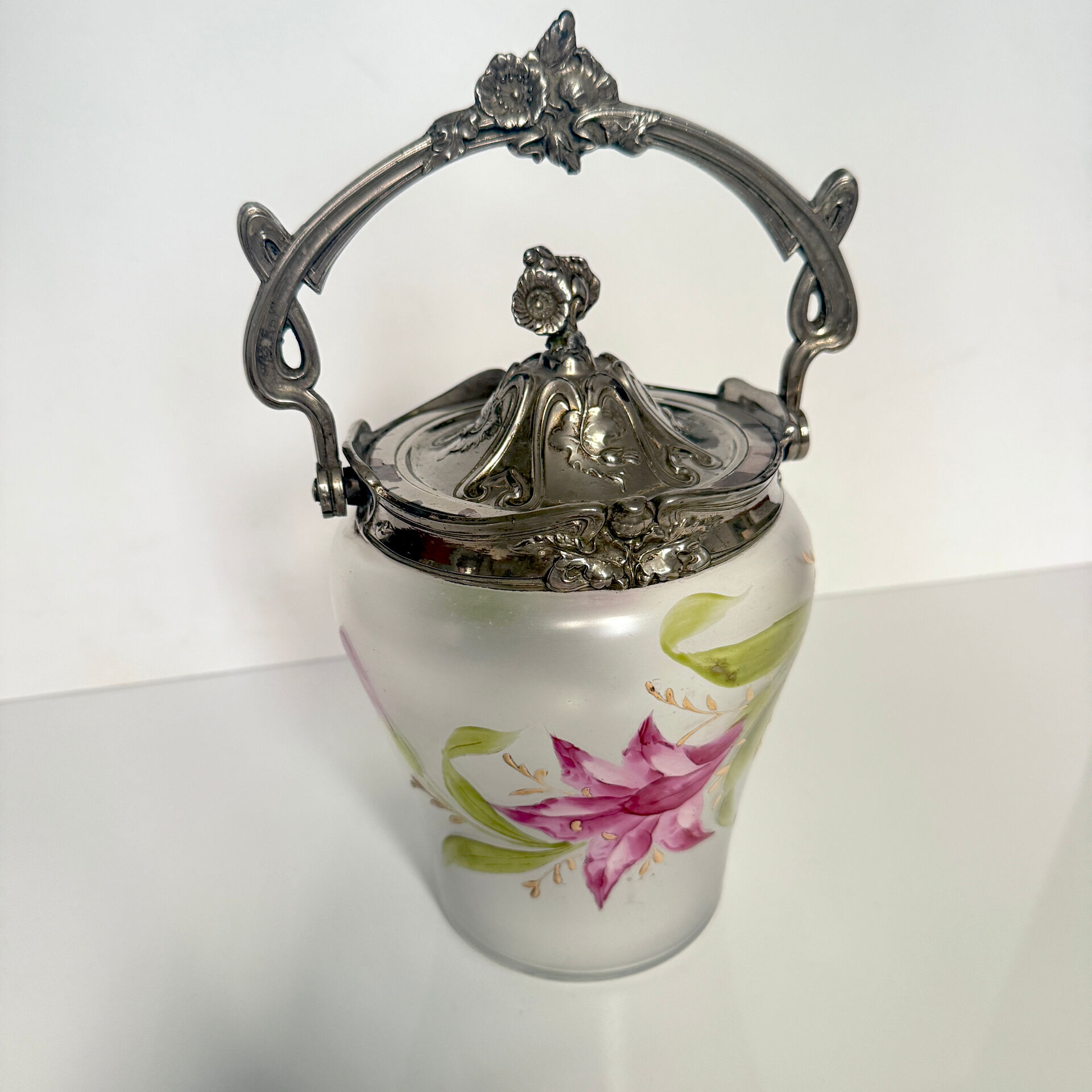 Art Nouveau biscuit jar
