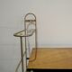 Etagère murale modulable en métal doré et bois