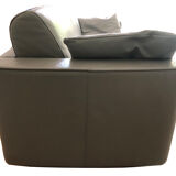 Sofa bed in grey leather from Steiner
