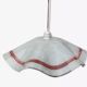 Italian white and orange glass pendant light Fazzoletto style