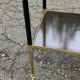 Vintage serving trolley on brass and rosewood wheels