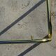 Nested table in gold metal and glass