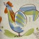 Antique and rare emile henry oven dish with hb henriot quimper decoration 1950