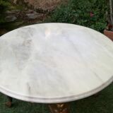 Louis XV coffee table bronze and marble