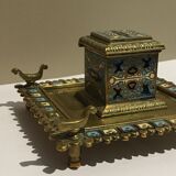 Old partitioned inkwell