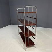 Chromed Bauhaus shelf in bent steel and sheet metal, Europe 1930s