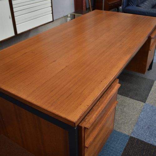 Scandinavian teak and metal desk circa 1970
