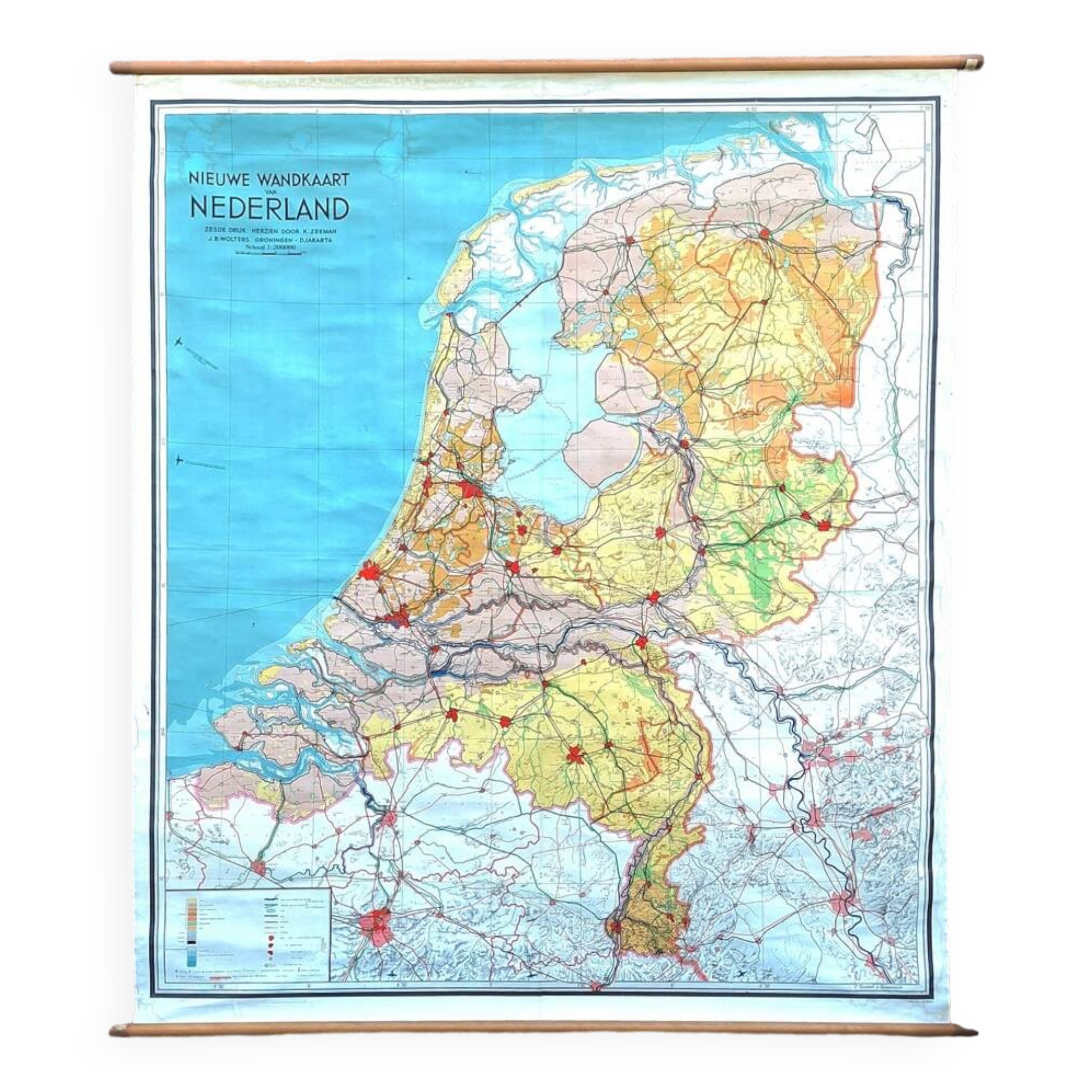 Very large vintage school card, old retro decoration