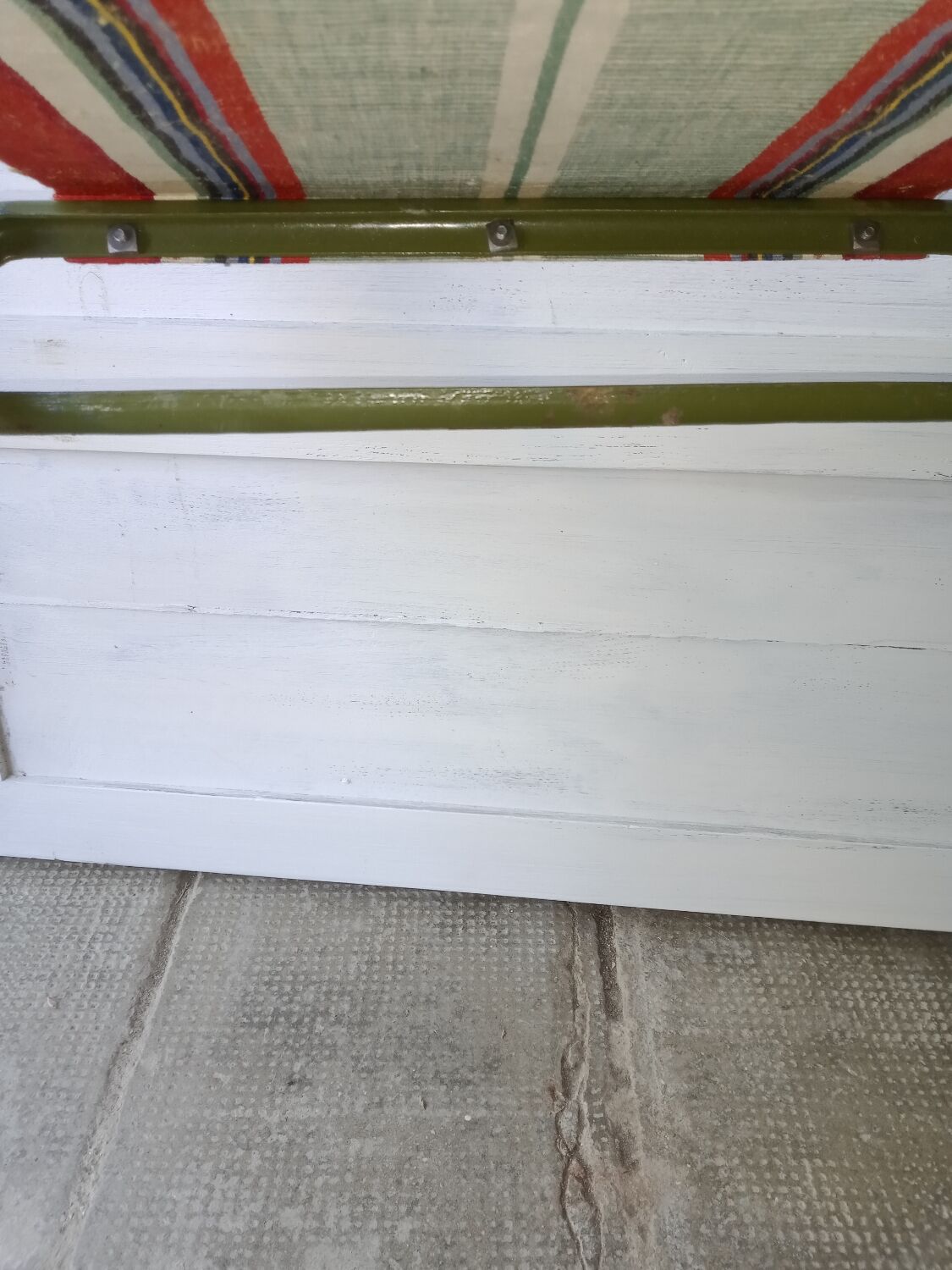 Vintage metal and canvas folding camping chairs