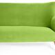 Three-seater velvet sofa, 1960s, pistachio, restored.