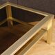French design coffee table in glass and metal