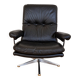 Vintage Danish mid-century Werner Langenfeld leather lounge chair 1970s