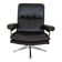 Vintage Danish mid-century Werner Langenfeld leather lounge chair 1970s