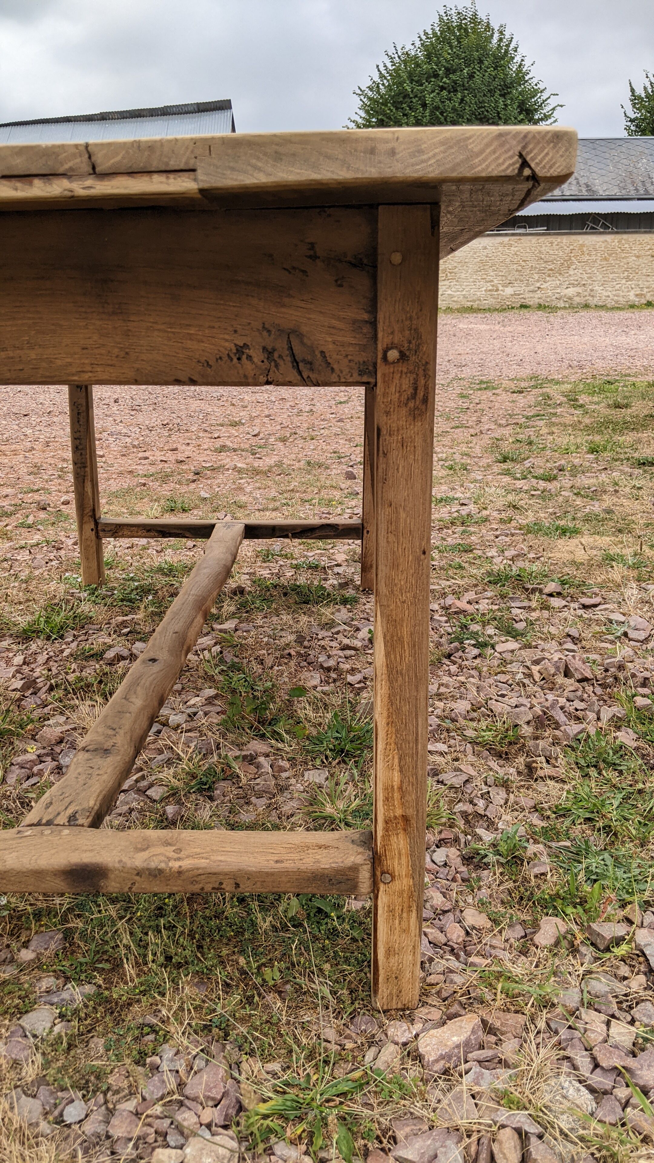 Old farmhouse table 2 drawers