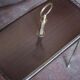 Magazine rack Vintage shelf, side table, brass magazine rack table