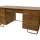 Bureau tubulaire de style Bauhaus du milieu du siècle, design des années 40 en chêne