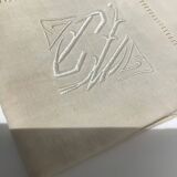 New linen pillowcase embroidered CV day scale, pastilles