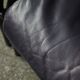 Vintage postmodern leather Italian Memphis lounge armchair