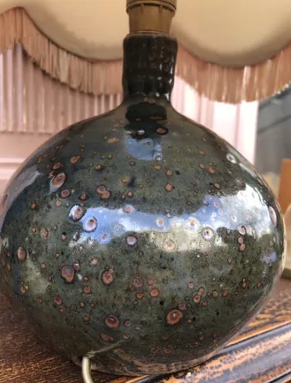 Green ceramic sandstone lamp
