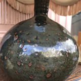 Lampe en grès céramique verte