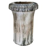 1970s Czechoslovak brutalist ceramic vase, large textured mid-century pottery