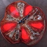 Cheese service Vallauris | Glazed volcanic red ceramic