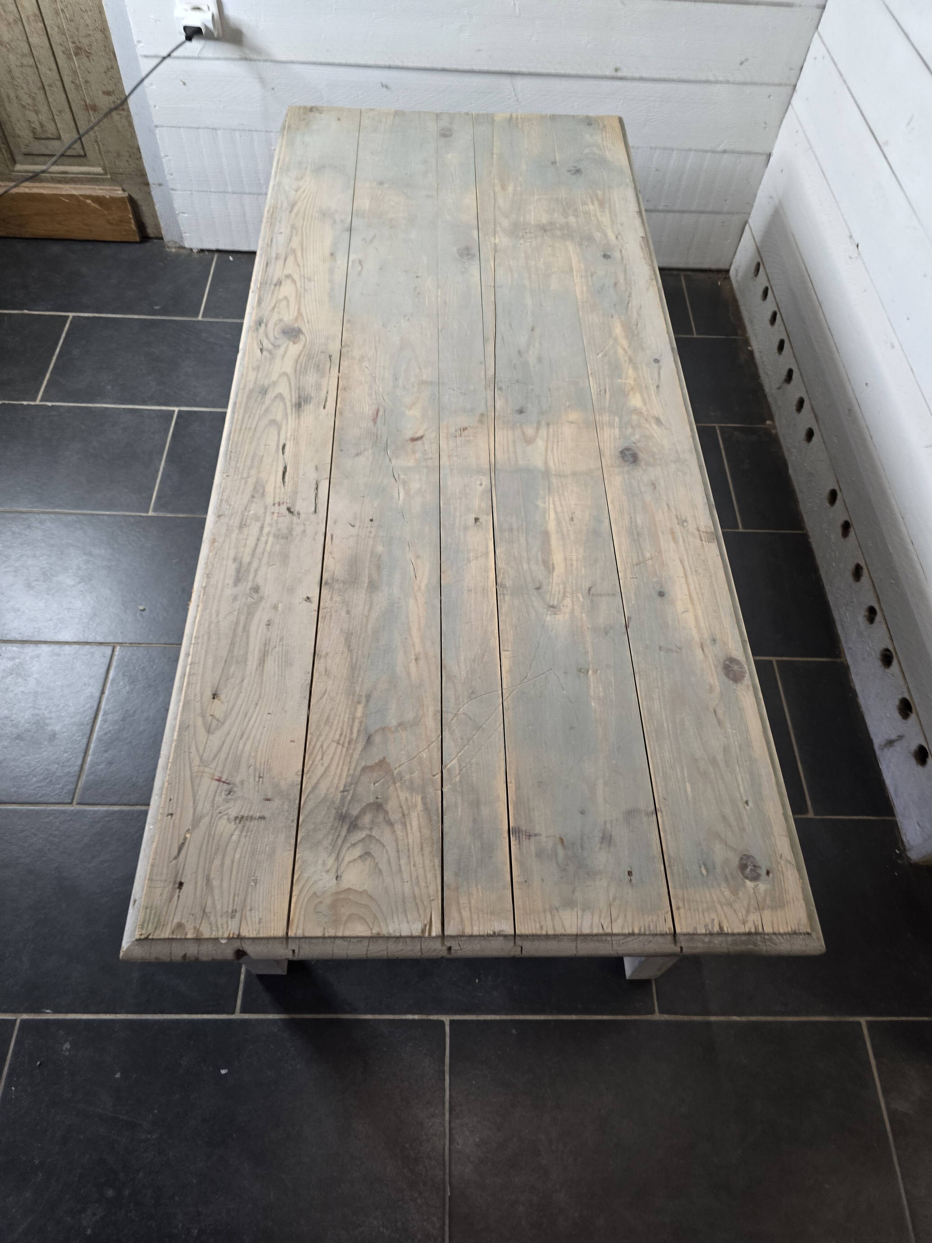 Old patinated coffee table, 160cms long