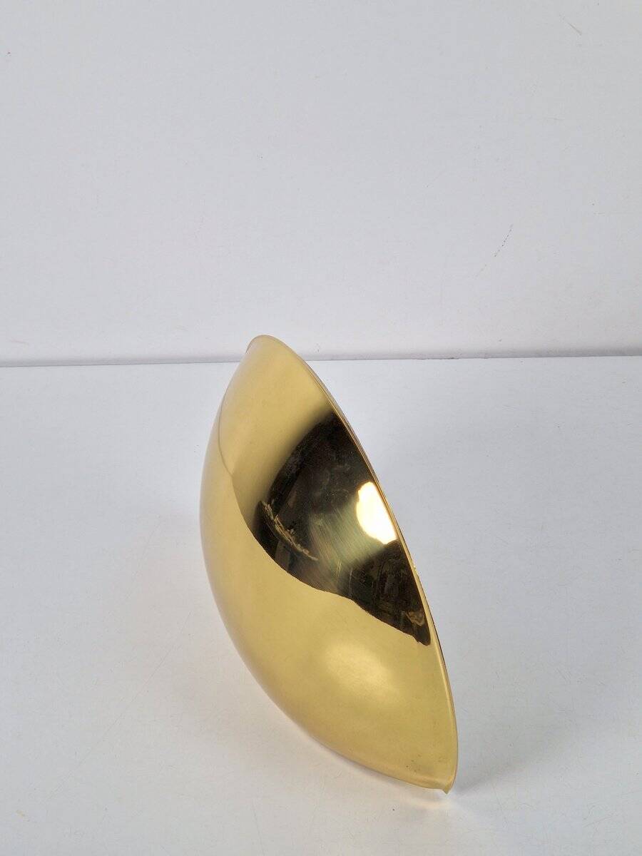 Vintage Half Moon Wall Lamps in Brass, 1980, Set of 3