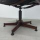 Vintage Scandinavian leather office armchair 60s