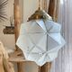 Vintage frosted glass lamp, Art Deco star shape, customizable