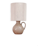 Stoneware and cotton thread lamp