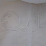 Antique flat sheet with QJ monogram
