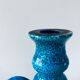 Candle holder fat lava blue